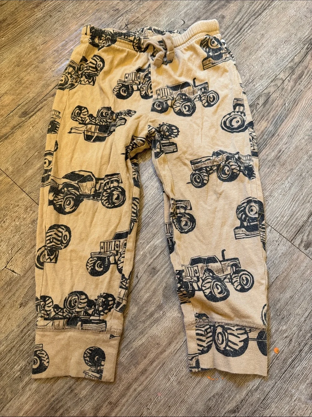 GAP Beige and Black Tractor Print Pajama Set